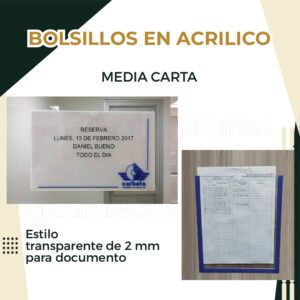 Bolsillo en Acrílico