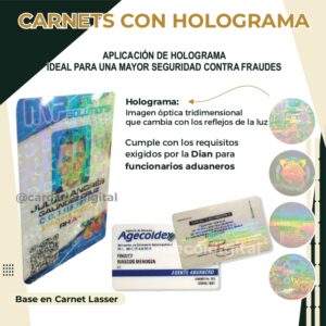 CARNETS CON HOLOGRAMA DE SEGURIDAD