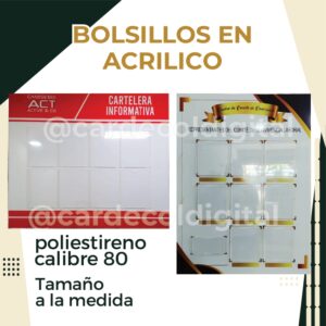 Carteleras Con Bolsillos Para Datos Variables