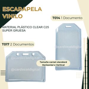 ESCARAPELA VINILO PORTA CARNET