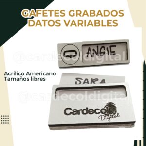 Gafete Con Bolsillo Para Datos Variables
