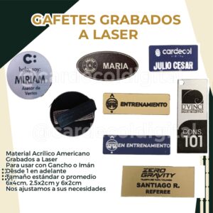 Gafete Grabado a Laser