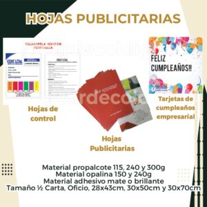 HOJAS PUBLICITARIAS