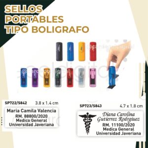 SELLO DE BOLSILLO RETRÁCTIL AUTOENTINTABLE